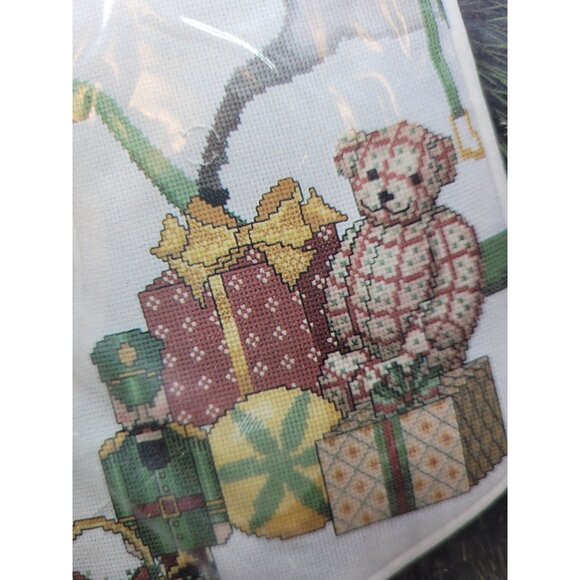 Janlynn Christmas Stocking Cross Stitch Kit Toys Of Yesteryear Holiday Decor - Picture 2 of 4